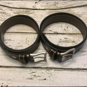 New Mens Carhartt Leather Belts Size 42 Set of 2!